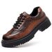 Chaussures Derby pour hommes WalkPrime, à semelle épaisse, bout large, style business casual, tendance européenne et américaine, rehaussantes_voghion.com