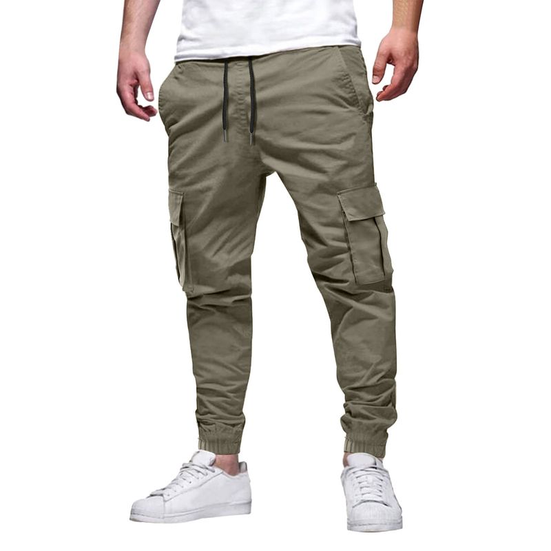 Tuta da uomo casual giapponese con coulisse e multitasche, nuova tuta da uomo autunnale ed estiva, all'ingrosso_voghion.com