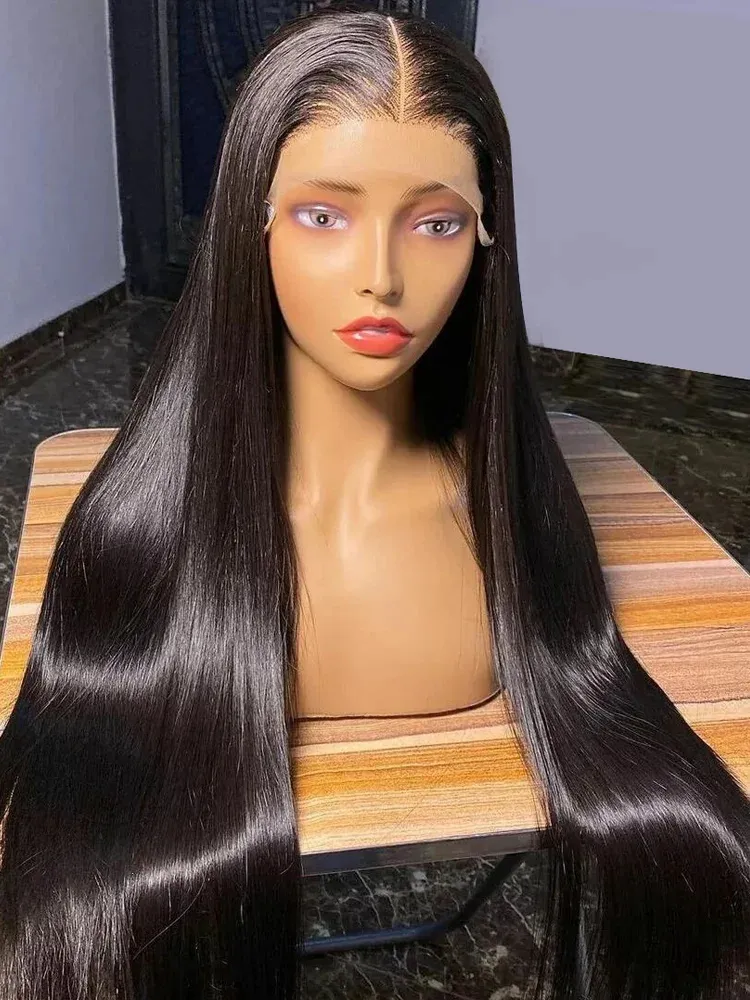 hot selling 30 Inch 13x4 Bone Straight Front 360 Full Human Hair Wigs For Women 13x6 Hd Brazilian Pre Plucked Lace Frontal Wig_voghion.com