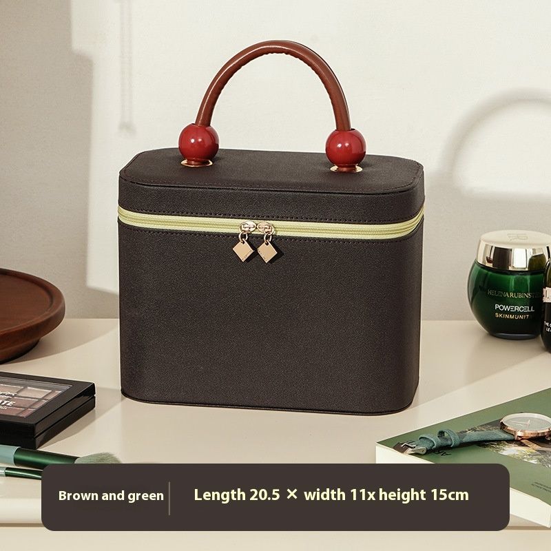 Einfach tragbar mit Spiegel für unterwegs, Aufbewahrungsbox mit großem Fassungsvermögen und Kosmetiktasche_voghion.com