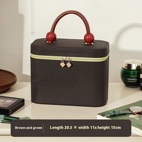 Einfach tragbar mit Spiegel für unterwegs, Aufbewahrungsbox mit großem Fassungsvermögen und Kosmetiktasche_voghion.com