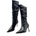 Women's Stacked Boots – 7cm Stiletto Knee-High Boots (2 Colors)_voghion.com