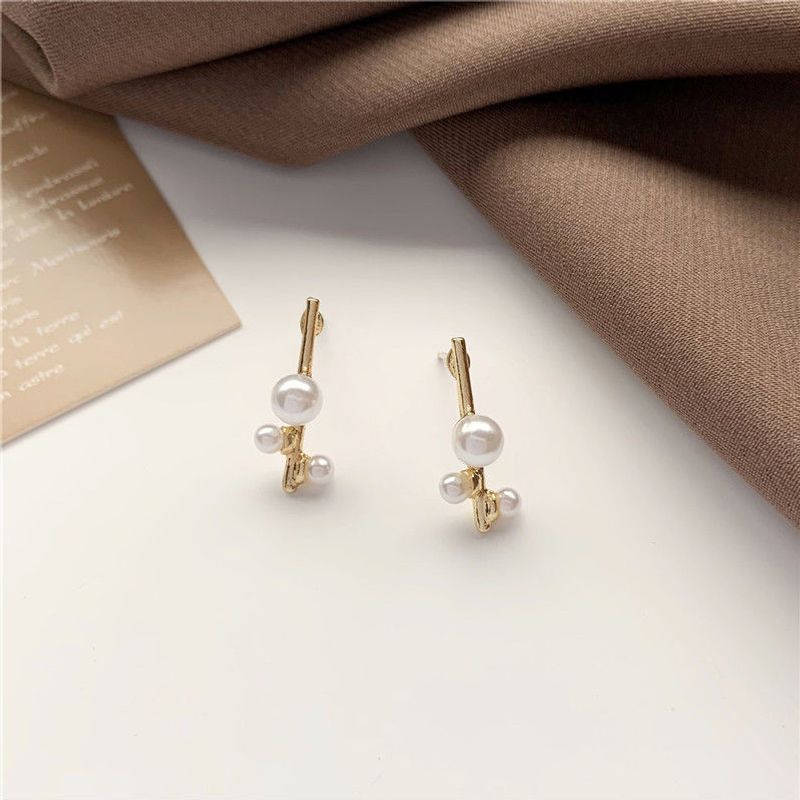 S Silver Needle coreano Dongdaemun nuovo autunno e inverno stile semplice perla eleganti orecchini orecchini da donna_voghion.com