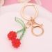 Nuovo portachiavi coreano alla moda, semplice e carino, con ciondolo a forma di ciliegia, versatile decorazione da appendere._voghion.com