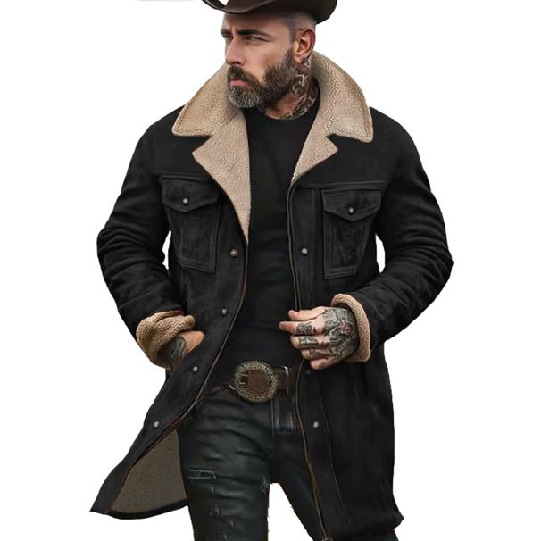 Bomberjacke im Wildleder-Look für Herren – Wintertauglicher Mantel mit Reißverschluss und mehreren Taschen (100 % Polyester) – Slim Fit für Freizeit und Pendler_voghion.com