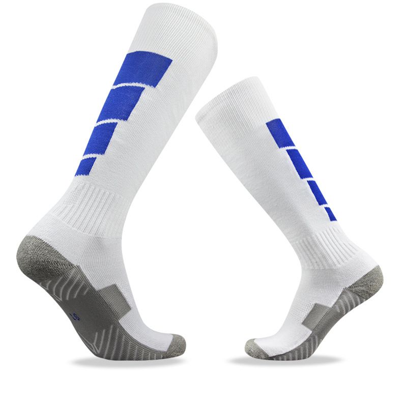 Fußballsocken für Jugendliche, hochkniehoch, atmungsaktiv, Trainingssocken für Jungen, Mädchen, Unisex, Baumwollmischung, rutschfest, gepolstert_voghion.com