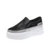 Platform-soled Little White Shoes Inner Heightening Loafers Lazy One-pedal Women's Shoes_voghion.com