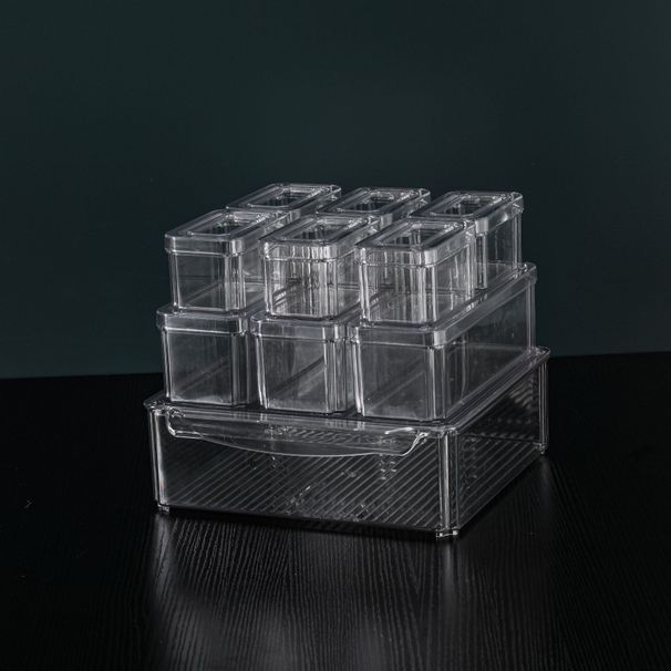 PET Refrigerator Box Snack Fruit And Vegetable Transparent Fresh Keeping Box Kitchen With Lid Plastic Storage Box Frozen Sealed Storage Box_voghion.com