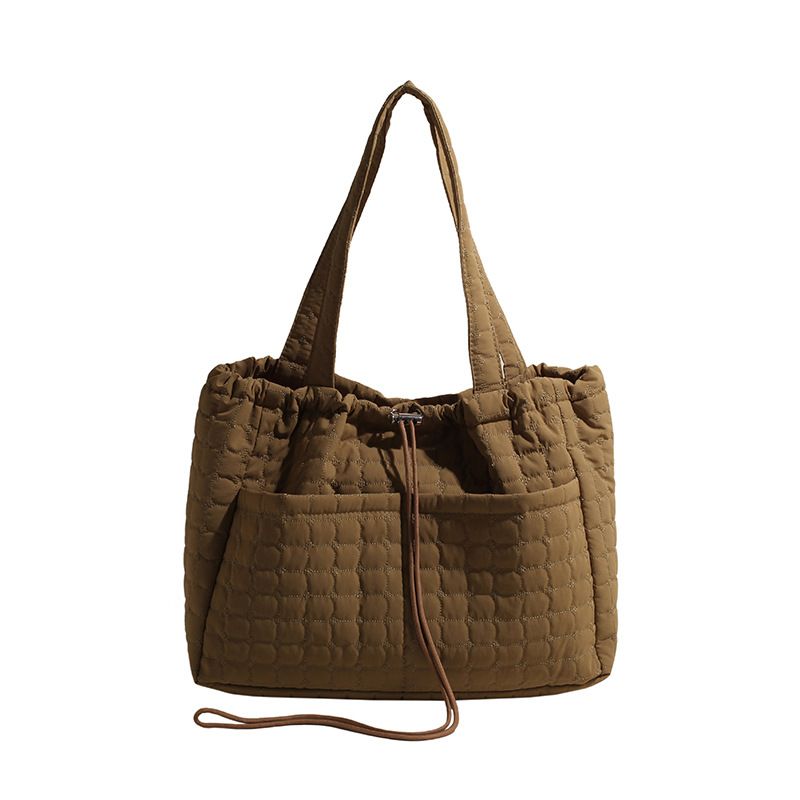 Nylon stile pigro per Instagram da donna, semplice borsa a spalla singola per pendolarismo, classe studentesca di grande capacità_voghion.com