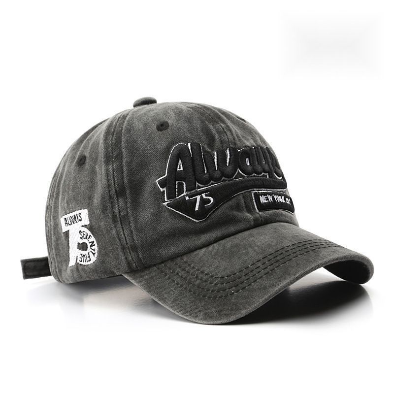 Modische Baseballmütze mit großem Kopfumfang Damen, gewaschene, getragene Sport-Entenschnabelmütze, saisonaler Sonnenhut, trendig_voghion.com