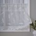 No Drill Lace Coffee Curtain With Coconut Tree Or Wheat Ear Pattern - Polyester Semi-Sheer Tier Curtain Dust Protection\_voghion.com