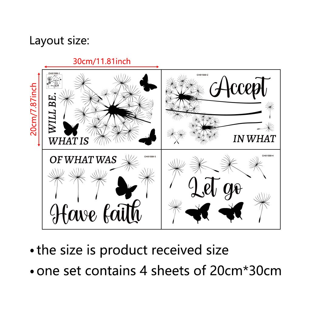 Löwenzahn Schmetterling inspirierende Beratung Englisch PVC matt CH81588 Wohnzimmer Bett Wandaufkleber_voghion.com