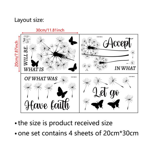 Löwenzahn Schmetterling inspirierende Beratung Englisch PVC matt CH81588 Wohnzimmer Bett Wandaufkleber_voghion.com