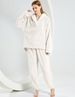 Women' S Fluffy Pajamas Set Fleece Pullover Pants Loose Plush Sleepwear 2 Piece Pjs Set Warm Loungewear Fuzzy_voghion.com