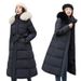 Damenbekleidung Baumwolljacke Damen Lang Über Dem Knie Großer Pelzkragen Baumwolljacke Dicker Lockerer GroßE Größe Mantel_voghion.com