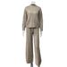 Completo composto da maglione dolcevita lavorato a maglia dal taglio rilassato e pantaloni larghi con elastico in vita – Comodo abbigliamento da casa per autunno e inverno da donna_voghion.com