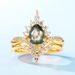 Anello in argento S925 con muschio verde e anello in agata erba acquatica femminile, moda, tutti abbinati_voghion.com
