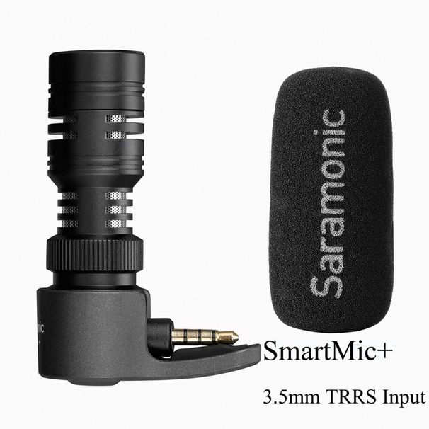 Saramonic SmartMic + Di/UC Microfono direzionale di tipo C con parabrezza in schiuma per iOS, iPhone 13, 11, 7 Plus e Android_voghion.com