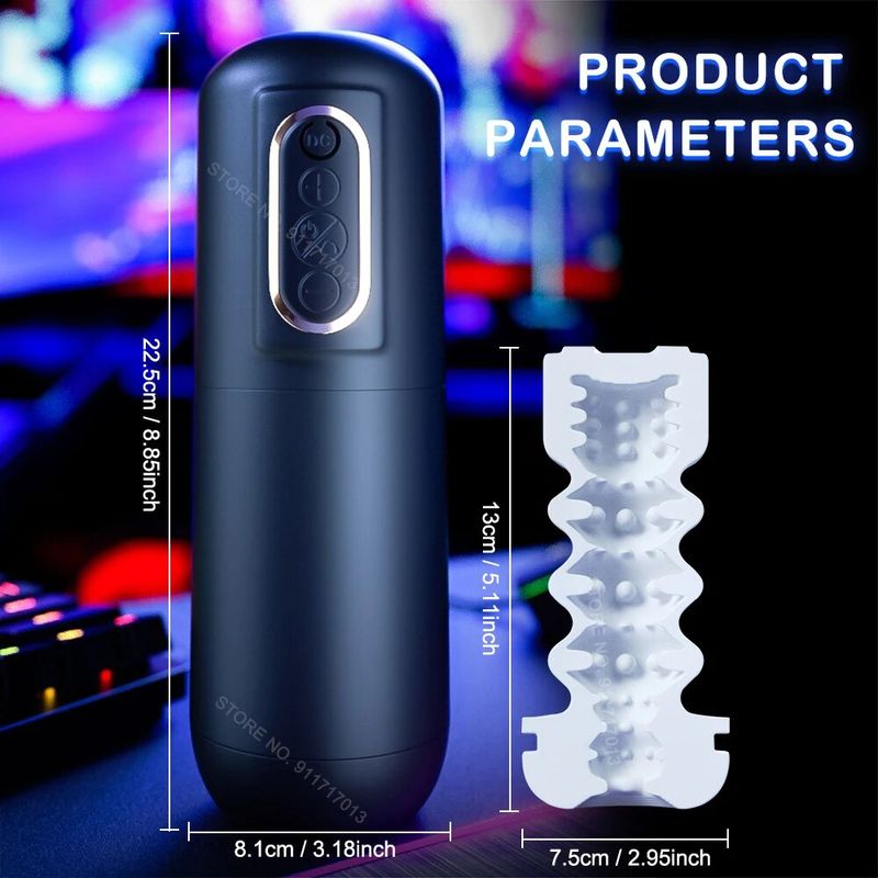 Sex Toys Automatic Male Telescopic Sucking Masturbator Cup Blowjob Pussy  Masturbation hine Adult 18+ For Men_voghion.com