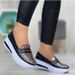 Cross-Border Plus Size New Summer 2025 Color Blo Casual Shoes For Women Round Toe Low-Cut Wedge Fashion Loafers In_voghion.com