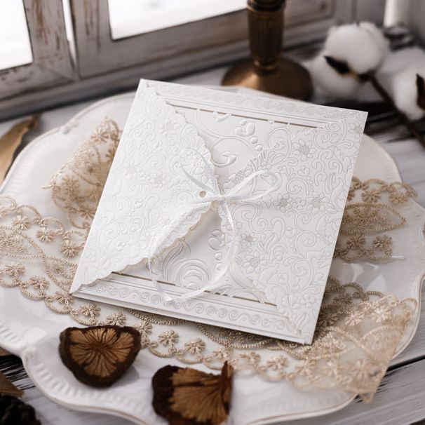 In Stock French Style High-End Vintage Embossed Greeting Thank You Blessing Confession Invitation Card_voghion.com