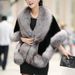 Women's shawl imitation fox hair shawl Bride dress shawl fur coat warm rabbit hair_voghion.com