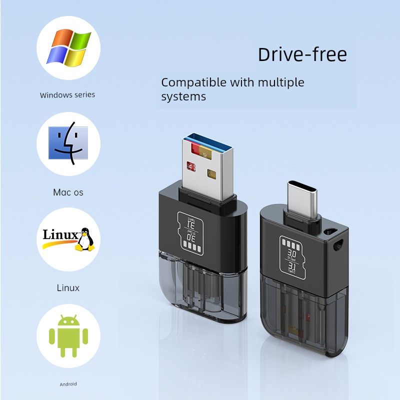 Mobile Phone Reader SD Memory Card TF Conversion Typec Computer OTG Adapter U Disk For Iphone 15 Huawei_voghion.com