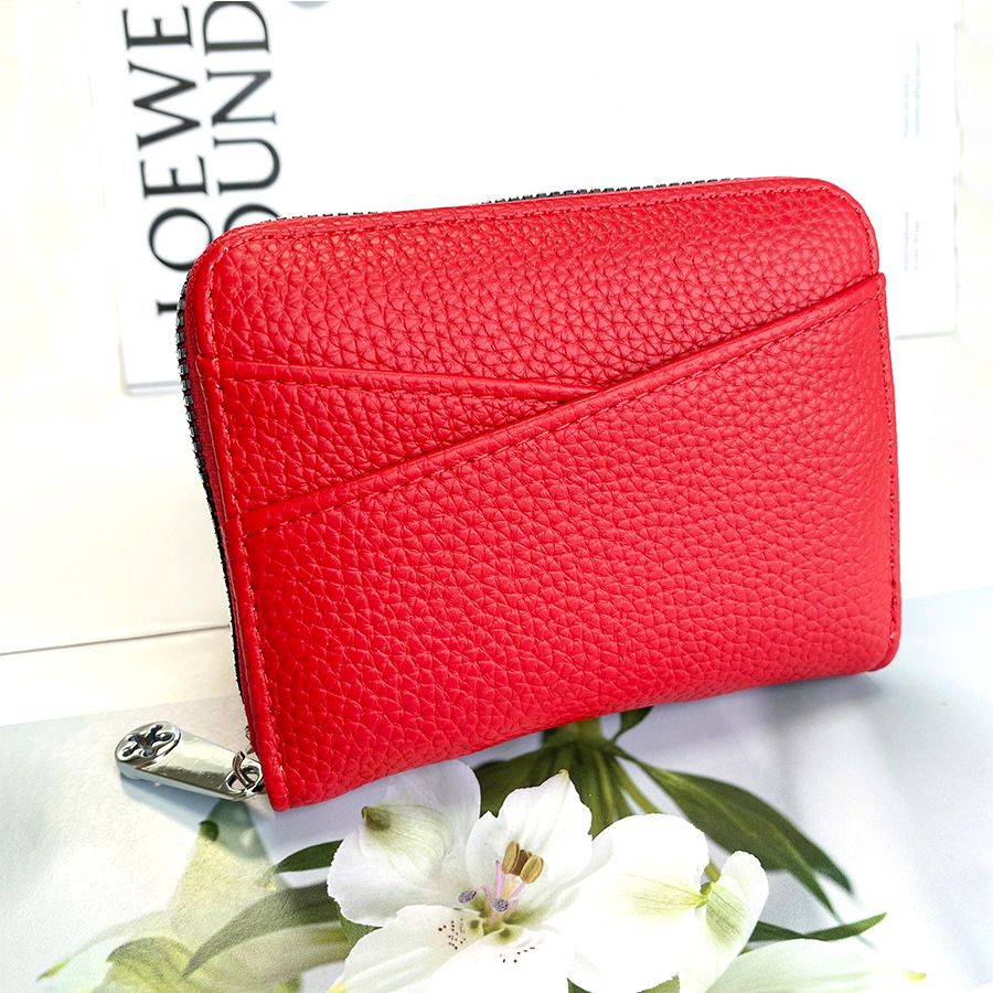 Portafoglio piccolo INS porta carte a fisarmonica giapponese con più scomparti per carte per portamonete da donna, semplice e di grande capacità_voghion.com