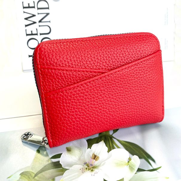 Portafoglio piccolo INS porta carte a fisarmonica giapponese con più scomparti per carte per portamonete da donna, semplice e di grande capacità_voghion.com