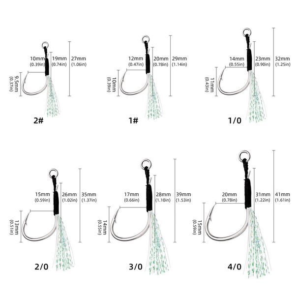 Esca doppia, jig, lenza intrecciata resistente, nodo, piuma di seta brillante, barca, pesca in mare, amo singolo_voghion.com