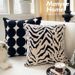 Luxury Teddy Velvet Throw Pillow Cover - Zebra & Tiger Print Cushion Case 45x45cm (Multiple Styles)_voghion.com