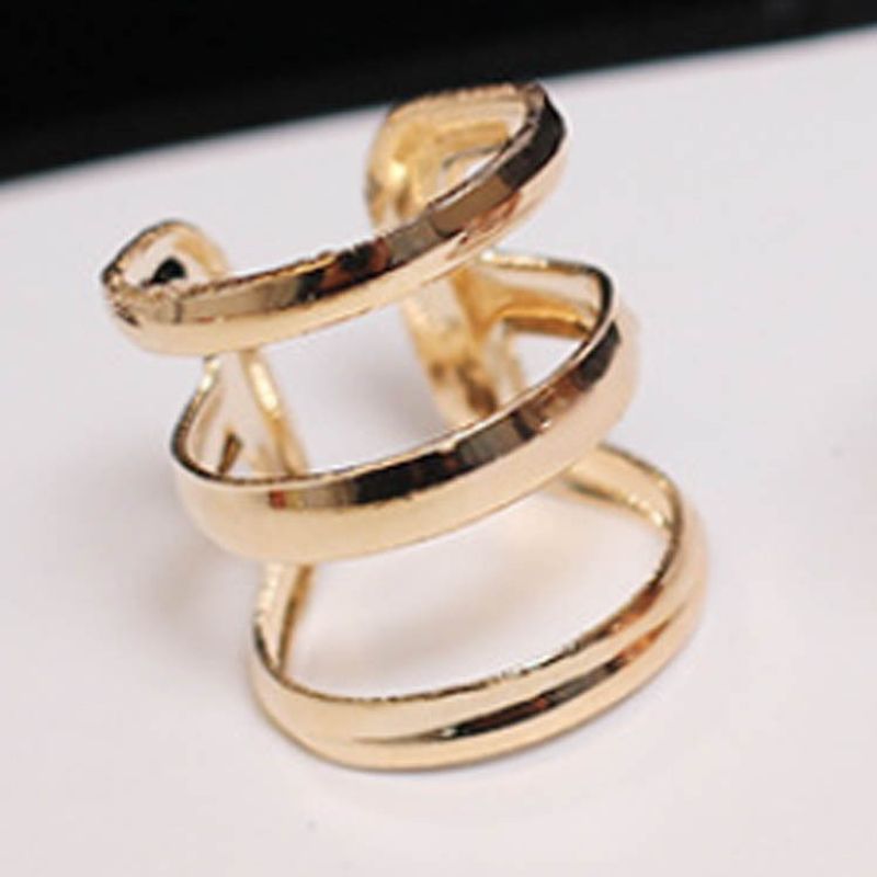 Orecchini a clip in stile polsino a forma di U cava QI, non forati, per uomo e donna_voghion.com
