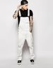 Men's Denim White Bib Pants Slim Fit Trousers Bib Pants_voghion.com