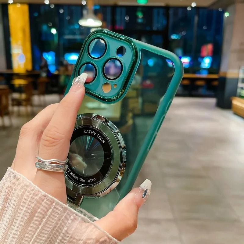 For Samsung S22 S21 S24 Plus S23 FE Note 20 Ultra Weak Adsorbable Case Holder Transparent Cover_voghion.com