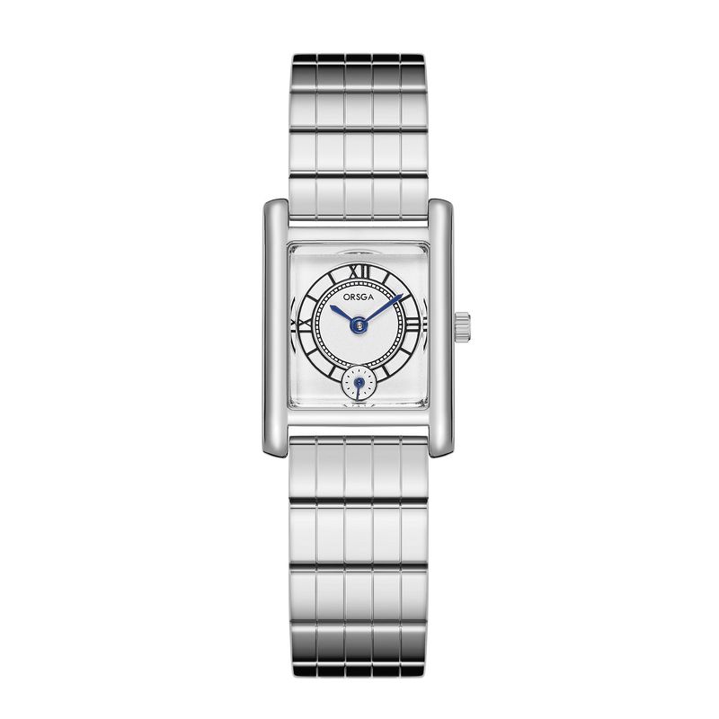Women's Bracelet Watches ORSGA Square Fashion Women's Watch Bracelet Plaid Steel Belt Light Luxury Quartz Watch_voghion.com