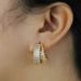 Women's Jewelry Personalized Multi Layer Lines High End Design Micro Inlaid Zircon Half Circle Earrings Temperament Accessories_voghion.com