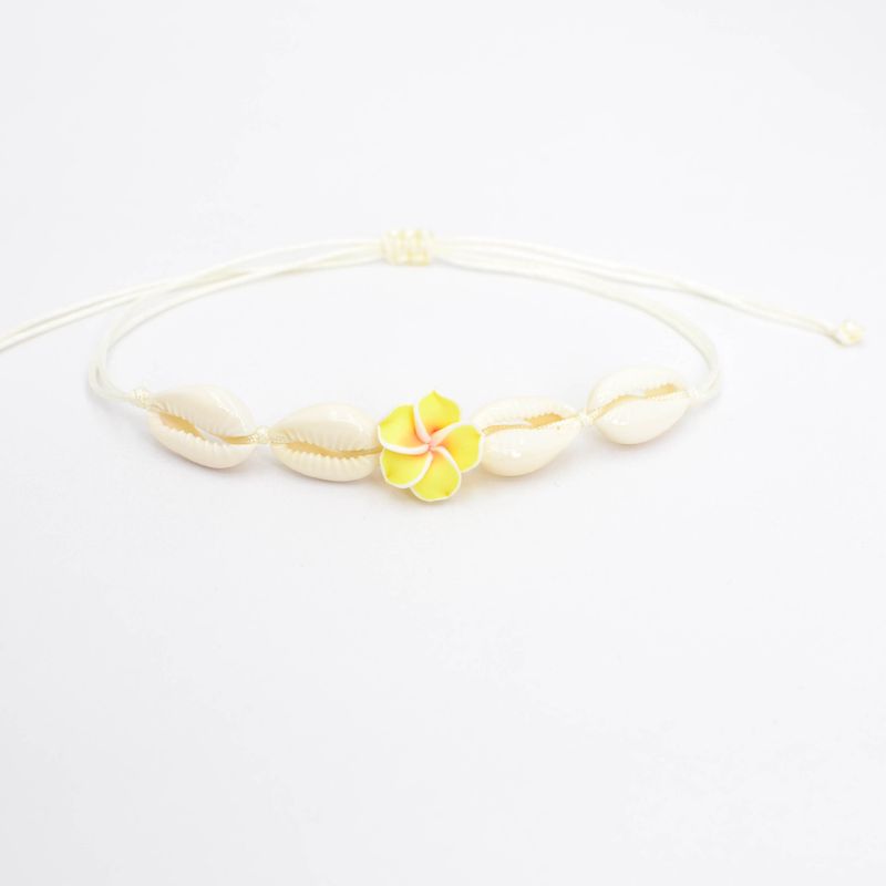 Hot Selling Shell Flower Handmade Woven Bohemian Style Beach Anklet_voghion.com