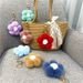 Bag Charm Creative Flower Ball Keychain Cute Plush Flower Bag Pendant Mobile Phone Accessories Car Key Ring Gift_voghion.com