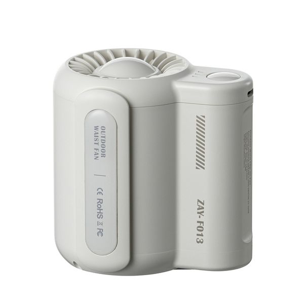 New waist hanging fan with strong wind power USB charging lazy outdoor waist clip portable leafless charging model_voghion.com