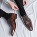 Regal Footwear European Crocodile Pattern Pointed Toe Leather Men British Style Business Formal Lace-up Hairstylist Trendy For Young_voghion.com
