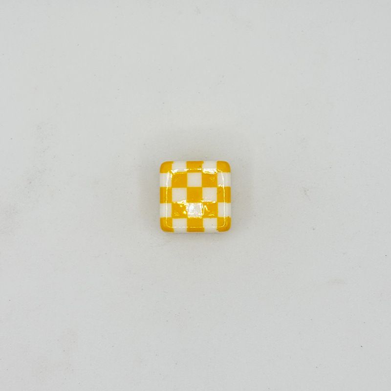 Joias com contas de xadrez e furos retos, feitas à mão, contas soltas, acessórios para roupas, materiais para acessórios, fivela de sapato_voghion.com