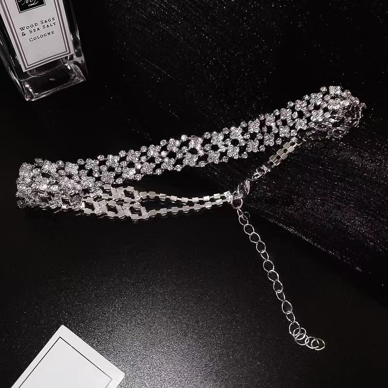 Minimalistische Volldiamantkette, trendige und übertriebene Persönlichkeit, Schlüsselbeinkette, Internet-Berühmtheit, minimalistisch_voghion.com