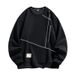 Men’s Oversized Drop Shoulder Sweatshirt – Minimalist Crewneck Pullover (M-5XL, Wrinkle-Resistant Cotton Blend)_voghion.com