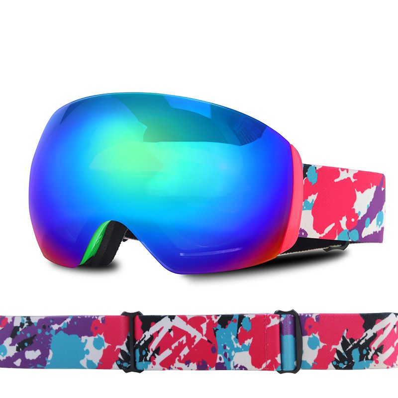 Ski goggles with large spherical surface adults, double-layer durable anti fog ski goggles, skiing equipment for men and_voghion.com
