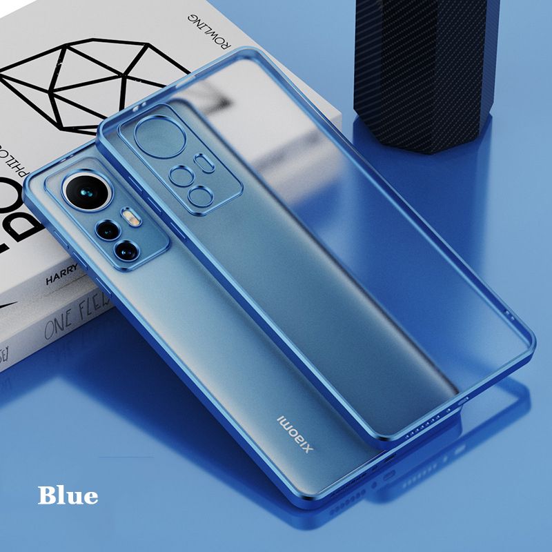 Custodia in TPU opaca trasparente con cornice placcata per Xiaomi Mi 12 12X 11 10T 10 Pro Ultra Airbag Anti-goccia Cover completa Shell_voghion.com