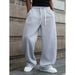 Men's Casual Jogger Pants - Lightweight Polyester Drawstring Trousers With Straight Leg, Comfortable & Stylish For Everyday Wear_voghion.com