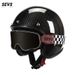 Carbon Fiber Retro 3/4 Motorcycle Helmet – Lightweight & Durable, 3K/12K/Forge Weave Options, UV-Shield Goggles/Mask – 3C Certified_voghion.com