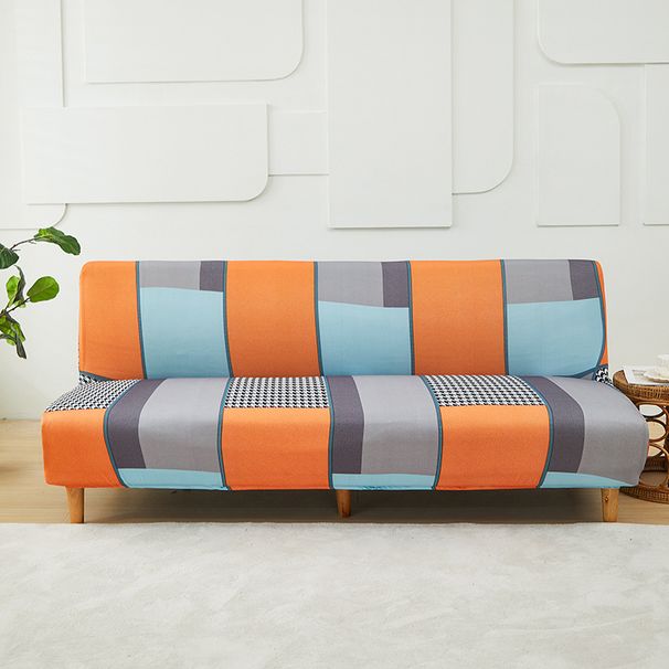 Copridivano elasticizzato universale: copertura totale, facile da indossare, motivi moderni (floreali, geometrici e altro) per posti singoli_voghion.com