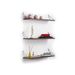 Altai Floating Wall Decor Wall Mounted Rustic Decorative Hanging Metal Bracket Triple Shelfs for Books, Walnut/Chrome_voghion.com
