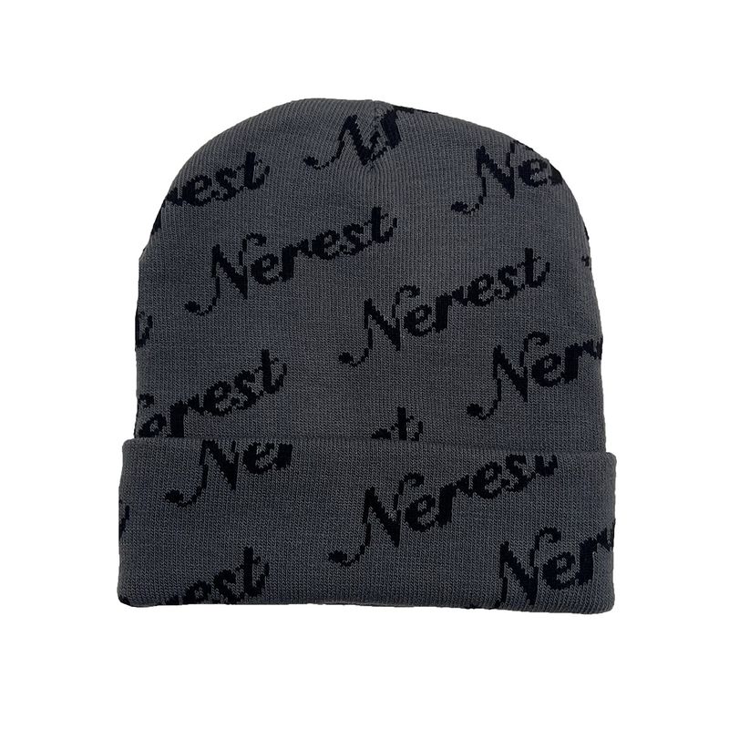 New pattern knitted hat men's and women's jacquard hat popular hat hip hop hat alphabet hat trend street_voghion.com